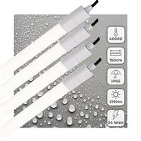 4 PACK - LEDs Light LED TL verlichting compleet 150 cm - Geschikt voor buiten en binnen - 2750 lm
