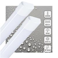 2 PACK - LEDs Light LED TL lamp 60 cm voor binnen - Complete LED TL verlichting - 2330 lm