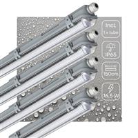 4 PACK - LEDs Light Complete LED TL lamp met LED buis 150 cm - Binnen en buiten - 3060lm - 16.5W - 