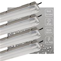 4 PACK - LEDs Light LED TL licht balk met sensor 120 cm - Bewegingssensor en nachtsensor - Waterdic