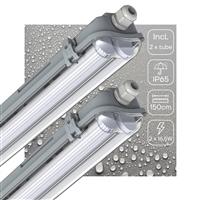 2 PACK - LEDs Light Dubbele LED TL lamp 150 cm - compleet met LED buizen - Binnen en buiten - 6120 