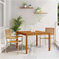 vidaXL Tuin Eetset 3 pcs Beige Poly riet