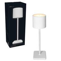 LED Oplaadbare tafellamp 175 Lumen - Touch dimbaar - 3 lichtkleuren - IP54 - Accu 10 uur - Wit