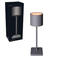 Oplaadbare LED Tafellamp 175 Lumen - Dimbaar - 3 Lichtkleuren - Touch - IP54 - Grijs