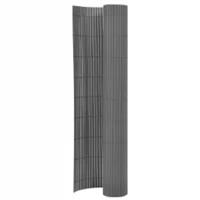 vidaXL Tuinafscheiding dubbelzijdig 90x400 cm grijs