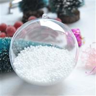 Grote transparante kerstballen 10 cm