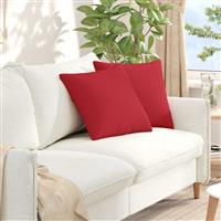 vidaXL Sofa Kussens 2 pcs Rood 45 x 45 cm Stof