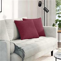 vidaXL Sofa Kussens 2 pcs Wijnrood 45 x 45 cm Stof