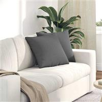 vidaXL Sofa Kussens 2 pcs Donkergrijs 45 x 45 cm Stof