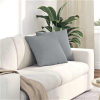 vidaXL Sofa Kussens 2 pcs Lichtgrijs 45 x 45 cm Stof