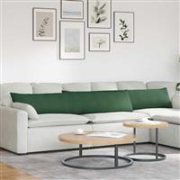 vidaXL Sofa Kussens 2 pcs Donkergroen 200 x 40 cm Katoen Stof
