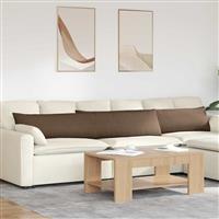 vidaXL Sofa Kussens 2 pcs Bruin 200 x 40 cm Stof
