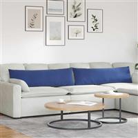 vidaXL Sofa Kussens 2 pcs Politieblauw 145 x 40 cm Katoen Stof
