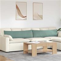 vidaXL Sofa Kussens 2 pcs Zeegroen 145 x 40 cm Katoen Stof