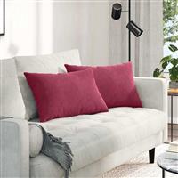 vidaXL Sofa Kussens 2 pcs Wijnrood 60 x 40 cm Katoen Stof