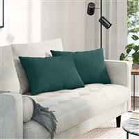 vidaXL Sofa Kussens 2 pcs Donkergroen 60 x 40 cm Stof
