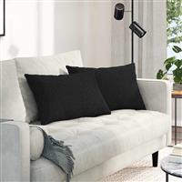 vidaXL Sofa Kussens 2 pcs Zwart 60 x 40 cm Stof