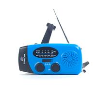 Slimlogy R3 Mini 2000 mAh Noodradio & Nood Zaklamp – Laadbaar met Crank – Blauw