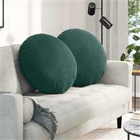 vidaXL Zitkussens 2 pcs Donkergroen Ø 40 x 13 cm Fluweel