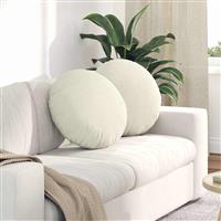 vidaXL Zitkussens 2 pcs Crème Ø 40 x 13 cm Fluweel