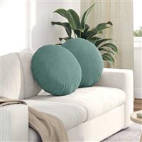 vidaXL Zitkussens 2 pcs Zeegroen Ø 40 x 13 cm Fluweel