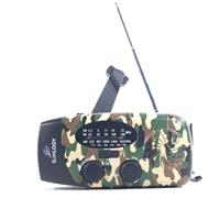 Slimlogy R3 Mini 2000 mAh Noodradio & Nood Zaklamp – Laadbaar met Crank – Camouflage