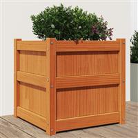 vidaXL Plantenbak 50x50x50 cm massief grenenhout wasbruin