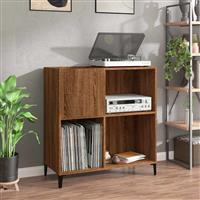 vidaXL Platenkast 84,5x38x89 cm bewerkt hout bruin eikenkleur