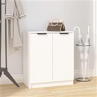 vidaXL Schoenenkast 59x35x70 cm bewerkt hout wit