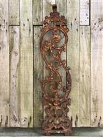 Zwaar massief gietijzeren balkon-element-rust, trapstijl.