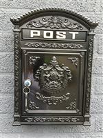 Postbus Londen, zwart gegoten aluminium
