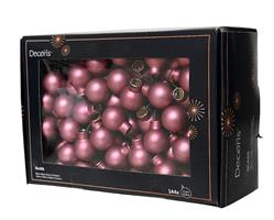 Balletjes op draad 2 cm Vintage Roze mat doos 144 stuks kerstballen