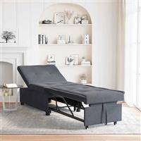 vidaXL Slaapbank Donkergrijs 194 x 67 x 82 cm Fluweel