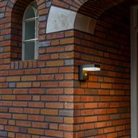 LEDs Light RVS Solar LED Muurlamp met Bewegingssensor - Draadloos - Vierkant - 3 standen - Zwart