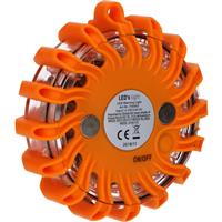 Draadloze LED Zwaailamp op Batterijen - 9 standen - Magnetisch & Waterdicht - oranje
