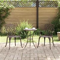 vidaXL Tuinstoel 2 pcs Brons 55 x 56.5 x 91cm Aluminium