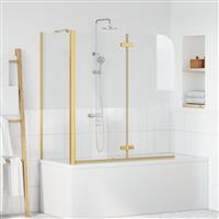 vidaXL Douche Omhulsel Goud 120 x 68 x 130 cm ESG-glas en aluminium