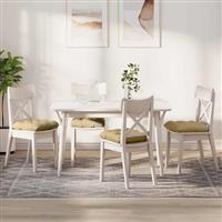 vidaXL Zitkussens 4 pcs Grijs groen 40 x 40 cm Katoen Stof