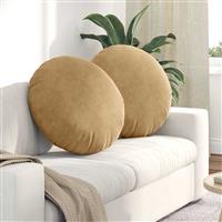 vidaXL Zitkussens 2 pcs Bruin Ø80 x 29 cm Fluweel