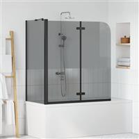 vidaXL Douche Omhulsel Zwart 120 x 68 x 130 cm ESG-glas en aluminium