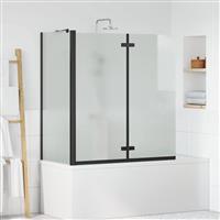 vidaXL Douche Omhulsel Zwart 120 x 68 x 130 cm ESG-glas en aluminium