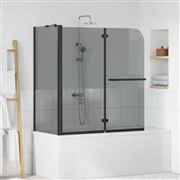 vidaXL Bi-Vouw Douche Omheining Donker Transparant 120 x 67 x 129 cm