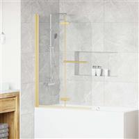 vidaXL Douche Omhulsel Goud 95 x 140 cm ESG-glas en aluminium