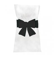 Zwarte Stoel Strik 19cm 6st