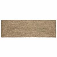 vidaXL Tapijt Basketweave Naturel en zwart 80 x 300 cm Jute