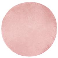 vidaXL Nepleer Schapenvacht Tapijt Roze 100 x 100 cm Polyester