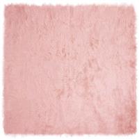 vidaXL Nepleer Schapenvacht Tapijt Roze 200 x 200 cm Polyester