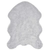 vidaXL Nepleer Schapenvacht Tapijt Grijs 80 x 118 cm Polyester