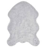 vidaXL Nepleer Schapenvacht Tapijt Grijs 60 x 90 cm Polyester