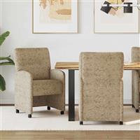 vidaXL Dining Stoelen met Wielen 2 pcs Lichtgrijs 57 x 67 x 95 cm